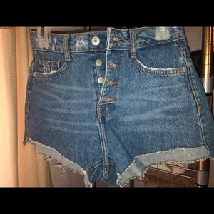 Bershka Button-Fly Cutoff Shorts